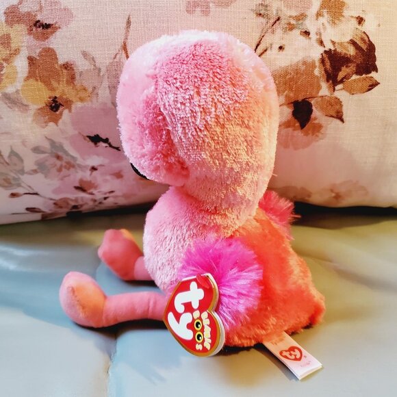 Ty Beanie Boos Pink Flamingo‎ Glida Plush Toy - Picture 10 of 10